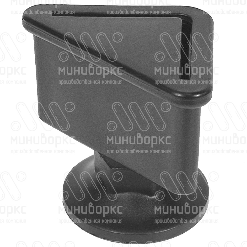 Комплект опоры под уголок 38х38, 40х40 мм и опоры с основанием Ø48 мм, под ключ 24, цвет черный – U40-40M8.D48x40 - 2